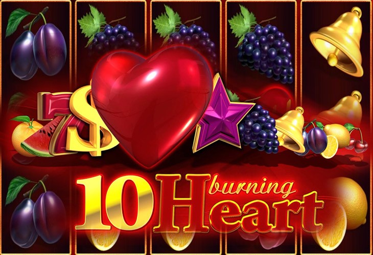 10 Burning Heart Slot Game Screenshot